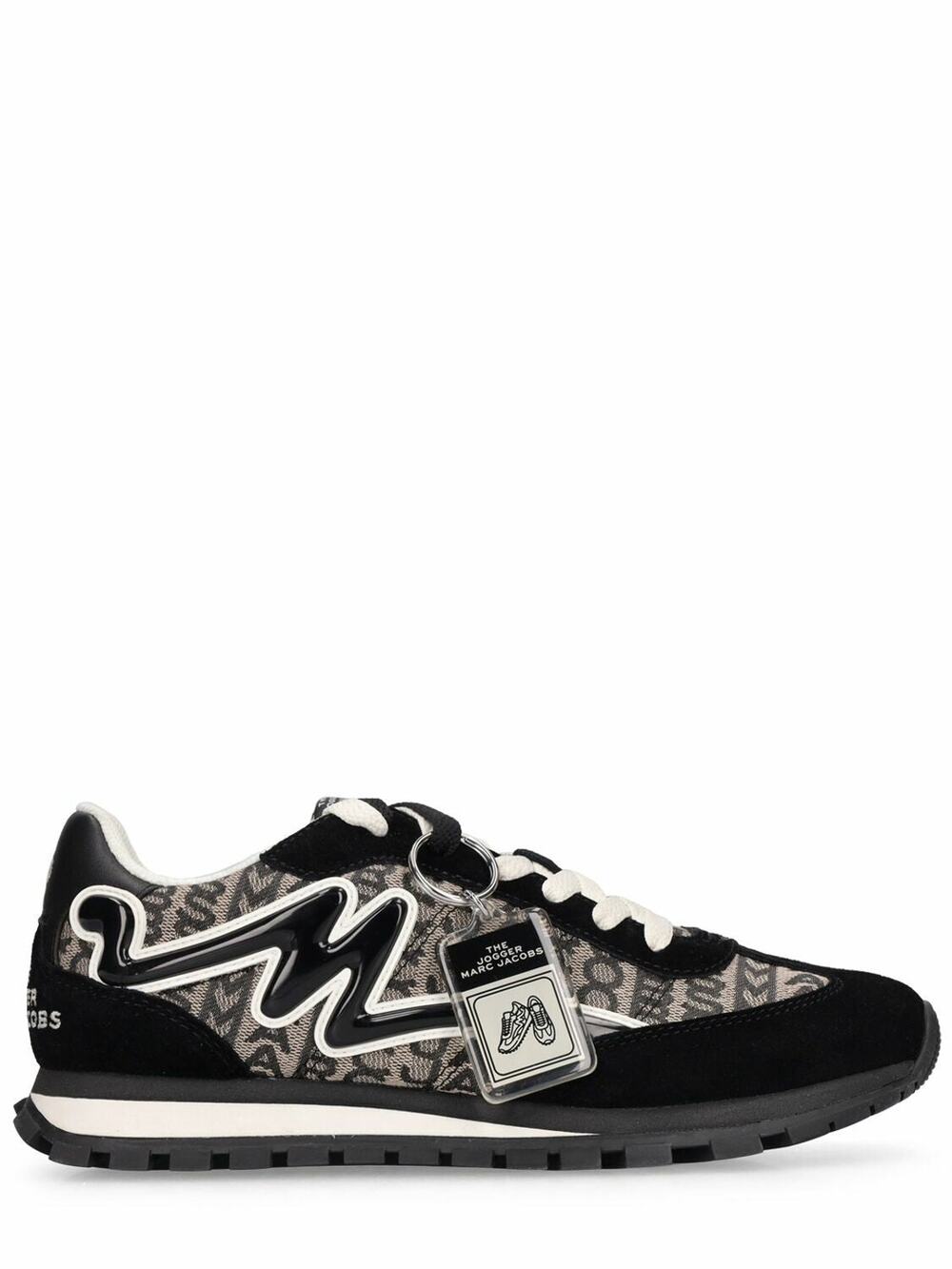NWT Marc Jacobs The Monogram Jogger Printed Sneakers Black/White Womens EU 37